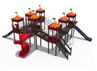 Детский игровой комплекс Сити Н-2000 (винтовой скат), Н-1500 ДИО 13070