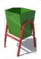 Урна металлическая зеленая ДХО 01040