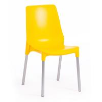Стул GENIUS (mod 75) / 2 шт. в упаковке металл/пластик, 46x56x84cм, желтый/ножки хром