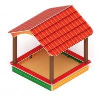 Песочный дворик с навесом Домик - ИО 6.01.02