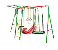 Спортивно-игровой комплекс Kampfer Wunder Sommer (Гнездо большое зеленое (красная лиана, красный гамак))