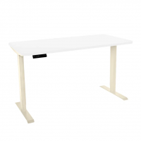 Стол с регулировкой высоты электрический LuxAlto LA-T33-2AR2 слоновая кость/черный ЛДСП 120*60*2.5