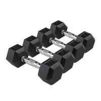 UG1013. Гексагональные обрезиненные гантели. Ряд от 27,5 до 40 кг