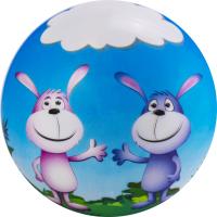 Мяч детский с рисунком Зайчата, арт.MD-23-01,  диам. 23 см, ПВХ, мультиколор