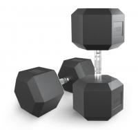 Гантель гексагональная UNIX Fit обрезиненная 50 кг