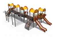 Детский игровой комплекс серии солнышко Лучик-2 (металлический скат Н-1200 и Н-900) ДИО 03073