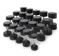 Ряд гантелей круглых UNIX Fit обрезиненные от 2,5 до 50 кг