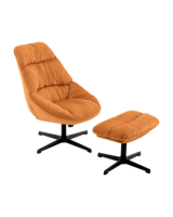 Кресло Оррелл терракотовый с оттоманкой