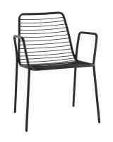 Стул с подлокотниками Дели металл черный