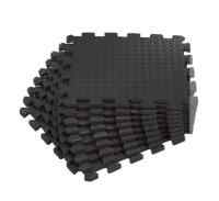 Коврик-пазл UNIX Fit влагостойкий для йоги и фитнеса, 30 х 30 х 1 см, черный, 24 шт.