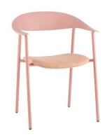 Стул Eila с подушкой пластик розовый