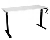 Стол с регулировкой высоты механический LuxAlto LA-T33-M1 черный/белый ЛДСП 120*70*2.5