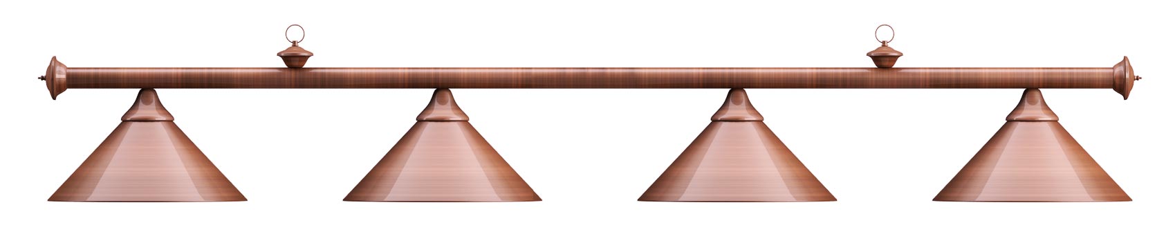 Лампа на четыре плафона «Elegance» (бронзовая штанга, бронзовый плафон D35см)