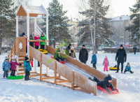 Зимняя горка "IgraGrad Snow Fox", скат 5 м без ограждения