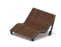 Шезлонг парковый - МФ 42.03.01-20 (Темный дуб) Д:1500 (под анкера)