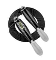 Скакалка UNIX Fit с электронным счетчиком прыжков, 300 см, черная