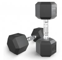 Гантель гексагональная UNIX Fit обрезиненная 10 кг, 2 шт.