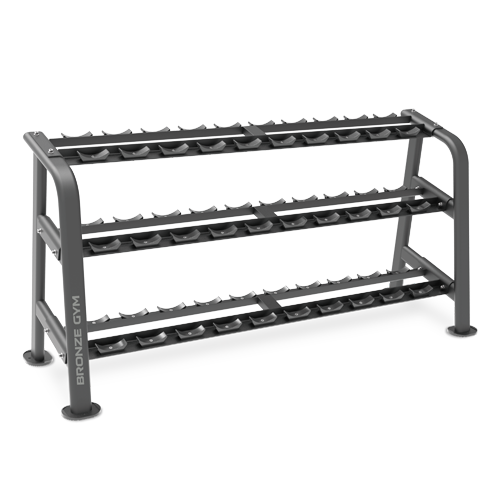 BRONZE GYM BR-1027 Стойка для гантелей (15 пар)