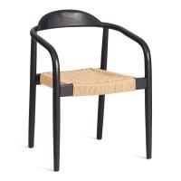 Стул MIDGARD дерево вяз/бечевка, черный, 50х51х78,5 см