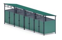 Навес контейнерной площадки для мусора (4 секции) МФ 55.02.02.4-01