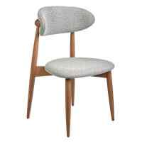 Стул Lucas светло-серый букле с ножками цвета орех