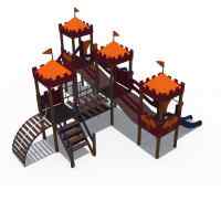 Детский игровой комплекс серии империя "Замок" Н-1500 и Н-900 ДИО 02040