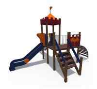 Детский игровой комплекс серии империя "Башня с двумя горками" Н-1200 ДИО 02021