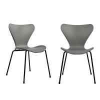 Комплект из 2-х стульев Seven Style серый с чёрными ножками