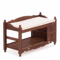 Обувница с 2-я ящиками Secret De Maison AZUR ( mod.TT-BH004) павловния , 80*33*47, Орех (Walnut)