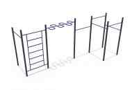 Кроссфит (турники со шведской стенкой и рукоходом змейка) СОВ 04504