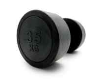 Гантель UNIX Fit PRO круглая обрезиненная 35 кг