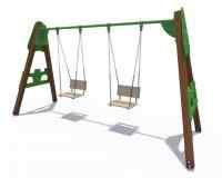 Качели деревянные крепость (сиденье со спинкой) ИО 01162