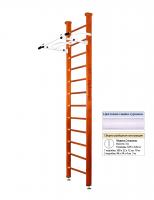 Шведская стенка Kampfer Swedish Ceiling (№4 Вишневый Высота 3 м белый турник)