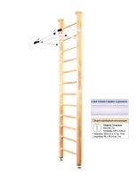 Шведская стенка Kampfer Swedish Ceiling (№1 Натуральный Высота 3 м белый турник)