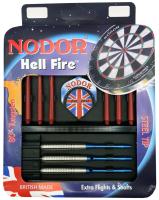 Набор дротиков Nodor Hell-Fire steeltip 30gr и аксессуаров (профессиональный уровень)