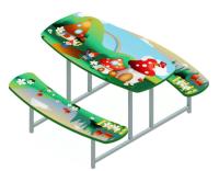 Столик овальный  (Чубики) МФ 04-003