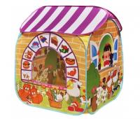 Игровой домик "Детский магазин" + 100 шариков CBH-32 жёлтый