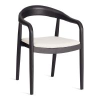 Стул BALDUR дерево вяз/ткань лен, черный/бежевый лен, 49х52х76,5 см