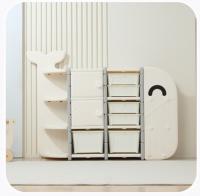 Стеллаж UNIX Kids Whale (8 ящиков) White