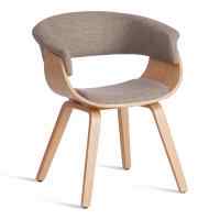 Стул VIMTA (mod.8021) ткань рогожка, коричневый/черный, 3М7-147, 49x50x93 см