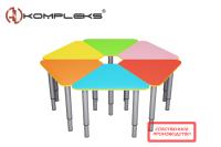 Детский модульный стол «AVKompleks Треугольник» на регулируемых ножках