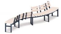 Модульная скамья радиальная (беленый дуб) МФ 42.01.23-01