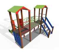 Детский игровой комплекс Опушка с металлическим скатом Н-1200 ДИО 13081