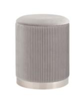 Пуф Шарлотта с ящиком серебро велюр серебристый