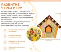 Игровой развивающий Бизиборд "Теремок"