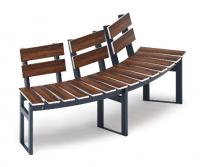 Модульная скамья радиальная (темный дуб) МФ 42.01.19