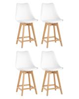 Стул полубарный Frankfurt белый 4 шт.