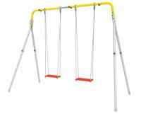 Качели двойные + ФАНЕРНЫЕ качели Romana R.103.28.04 (серый/жёлтый)