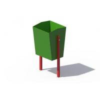 Урна металлическая зеленая ДХО 01090