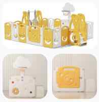 Манеж UNIX Kids SUPREME Music 200x240 Yellow с качелями